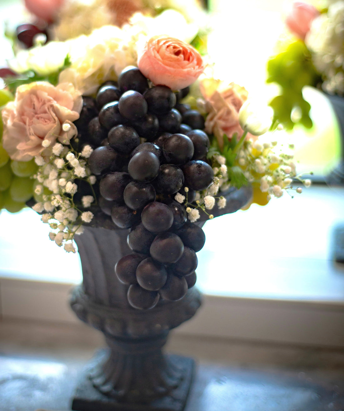 Still life - fruits and floral.